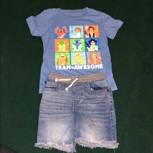 Star Wars Shirt with Cat & Jack Denim Shorts
